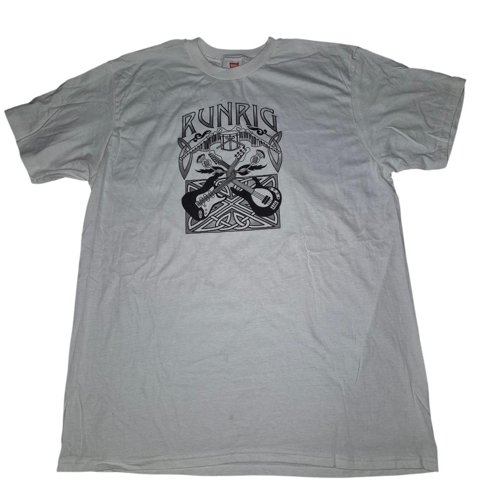 White Runrig Graphic Band Tee Men's Size XL
